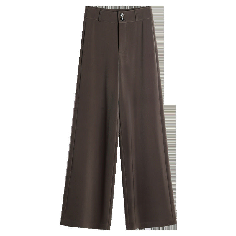 Women's Thickening Trousers Pendant No Stretchy High Casual Pants