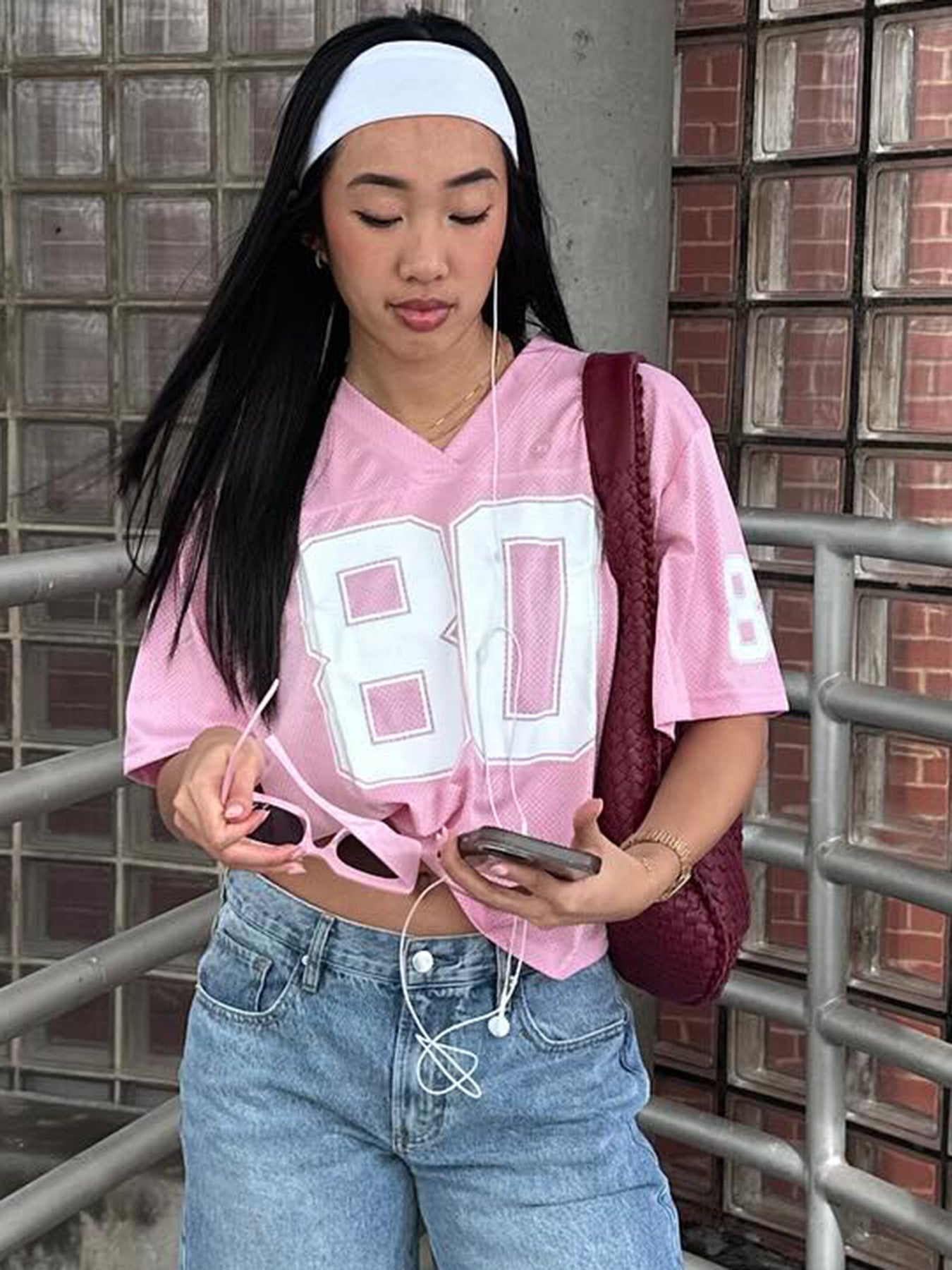 American Street Hot Style Letter Print Loose Casual Women's T-shirt