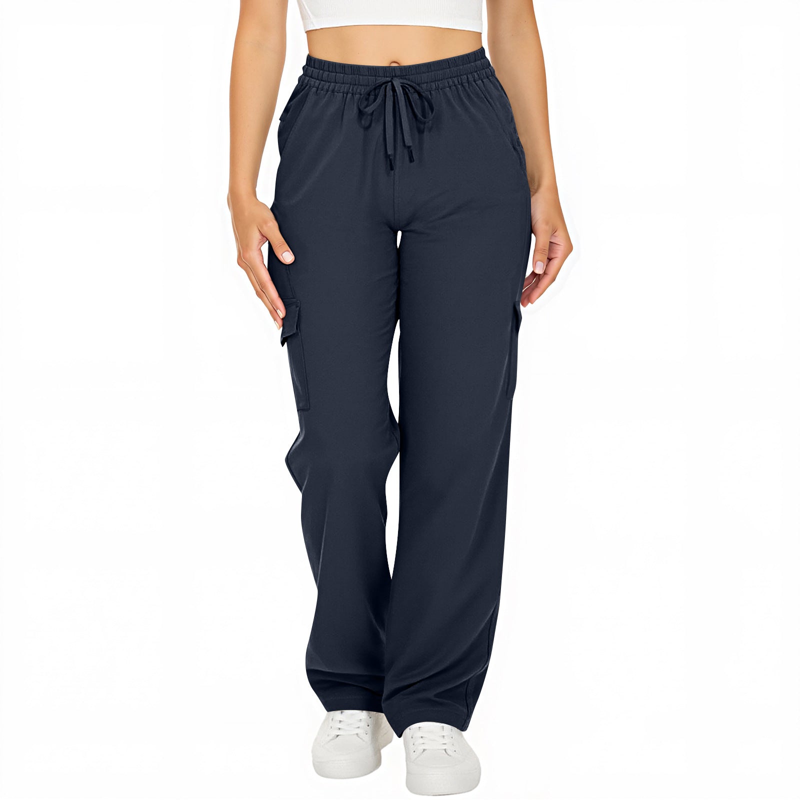 Women's Leisure Cargo Loose With Pockets Casual Pants