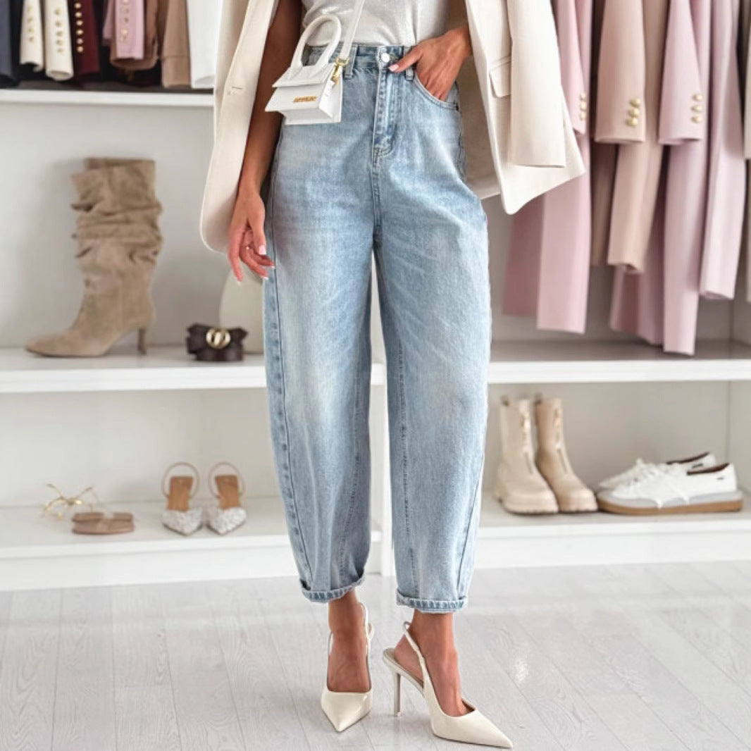 Attractive Classic Popular Light Blue Banana Women's Jeans