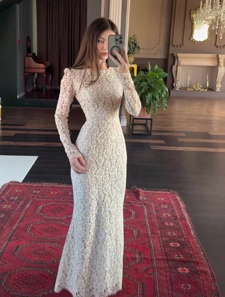 Autumn Elegant Soft Temperament Long Sleeve Dress