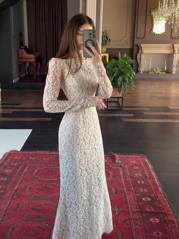 Autumn Elegant Soft Temperament Long Sleeve Dress