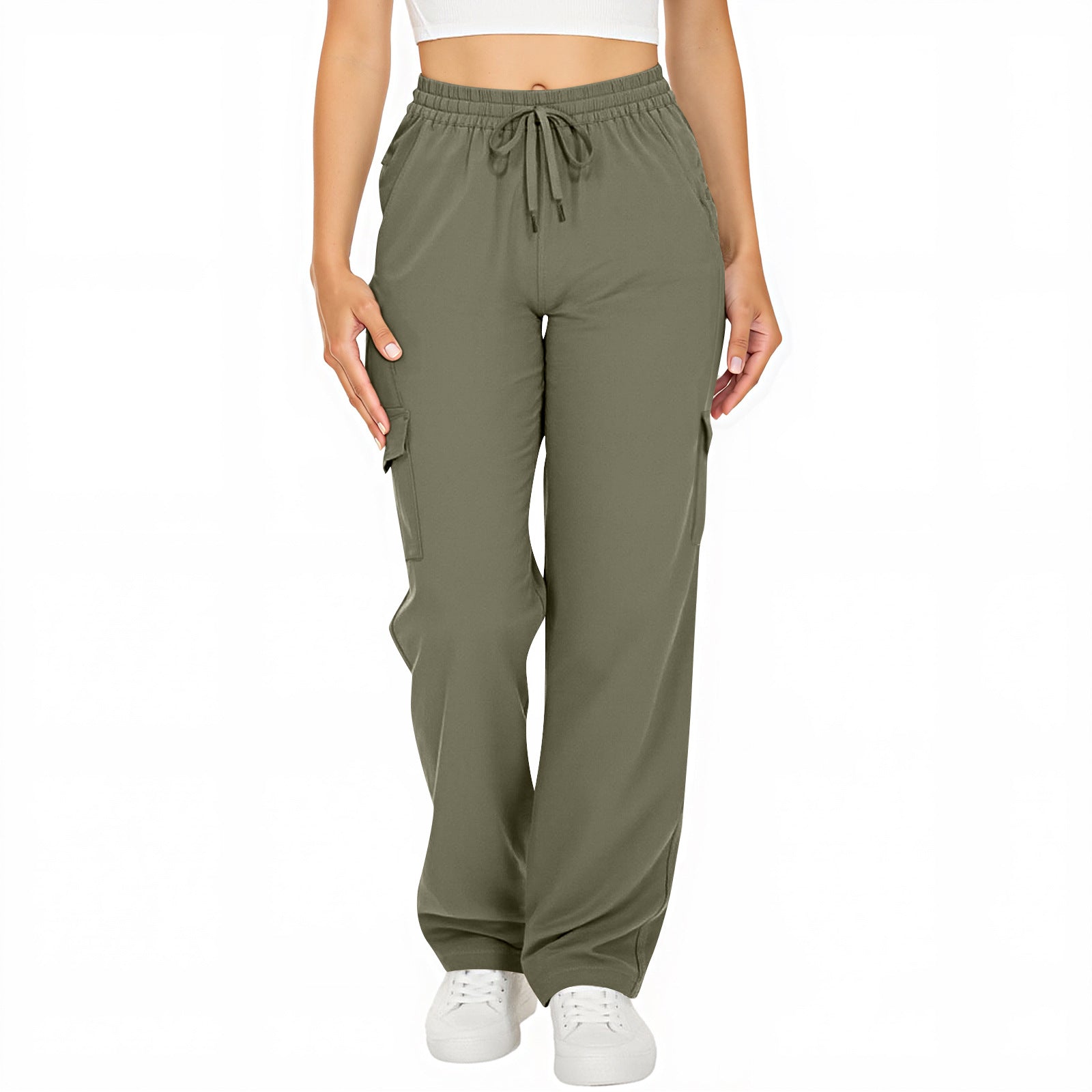 Women's Leisure Cargo Loose With Pockets Casual Pants