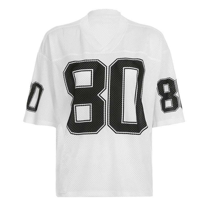 American Street Hot Style Letter Print Loose Casual Women's T-shirt