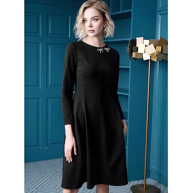 Women's White Elegant High Sense Goddess Temperament Slim Slimming Dress