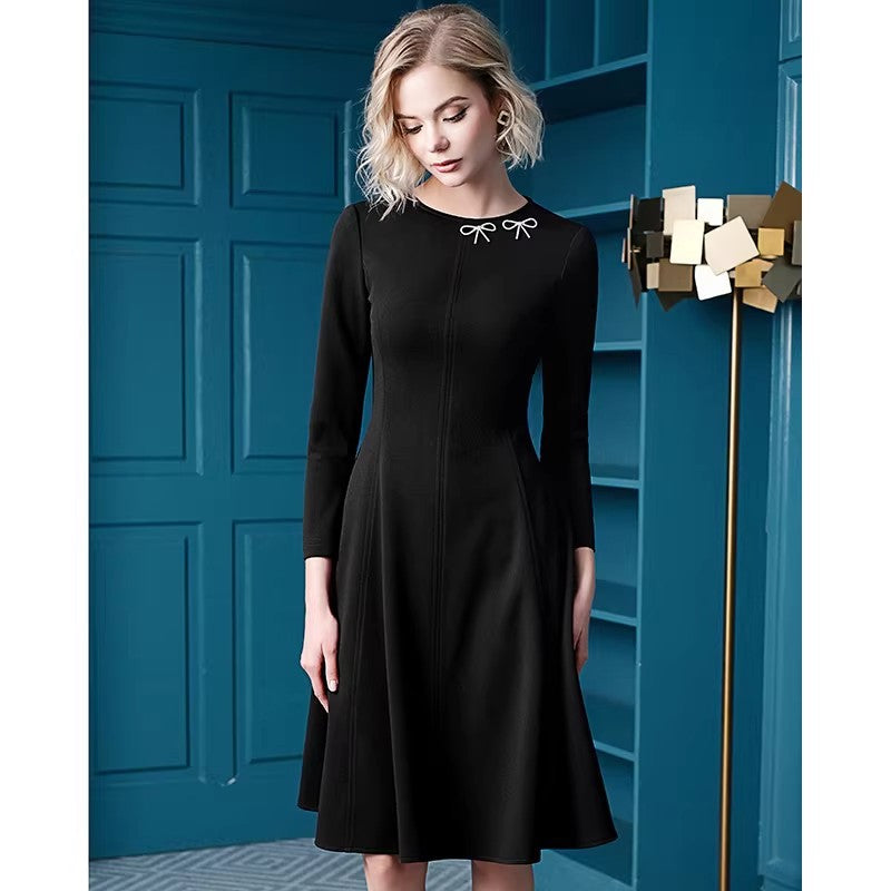 Women's White Elegant High Sense Goddess Temperament Slim Slimming Dress