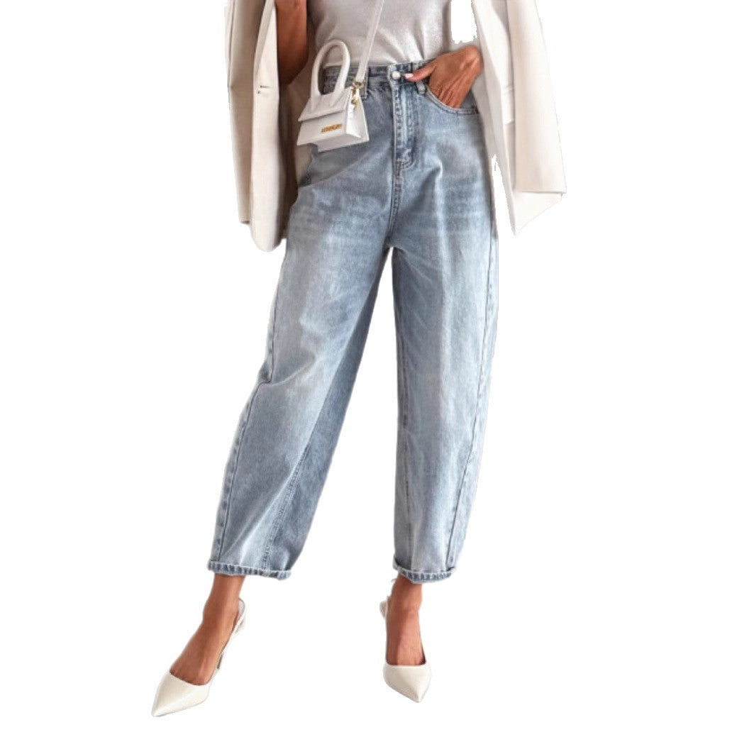 Attractive Classic Popular Light Blue Banana Women's Jeans