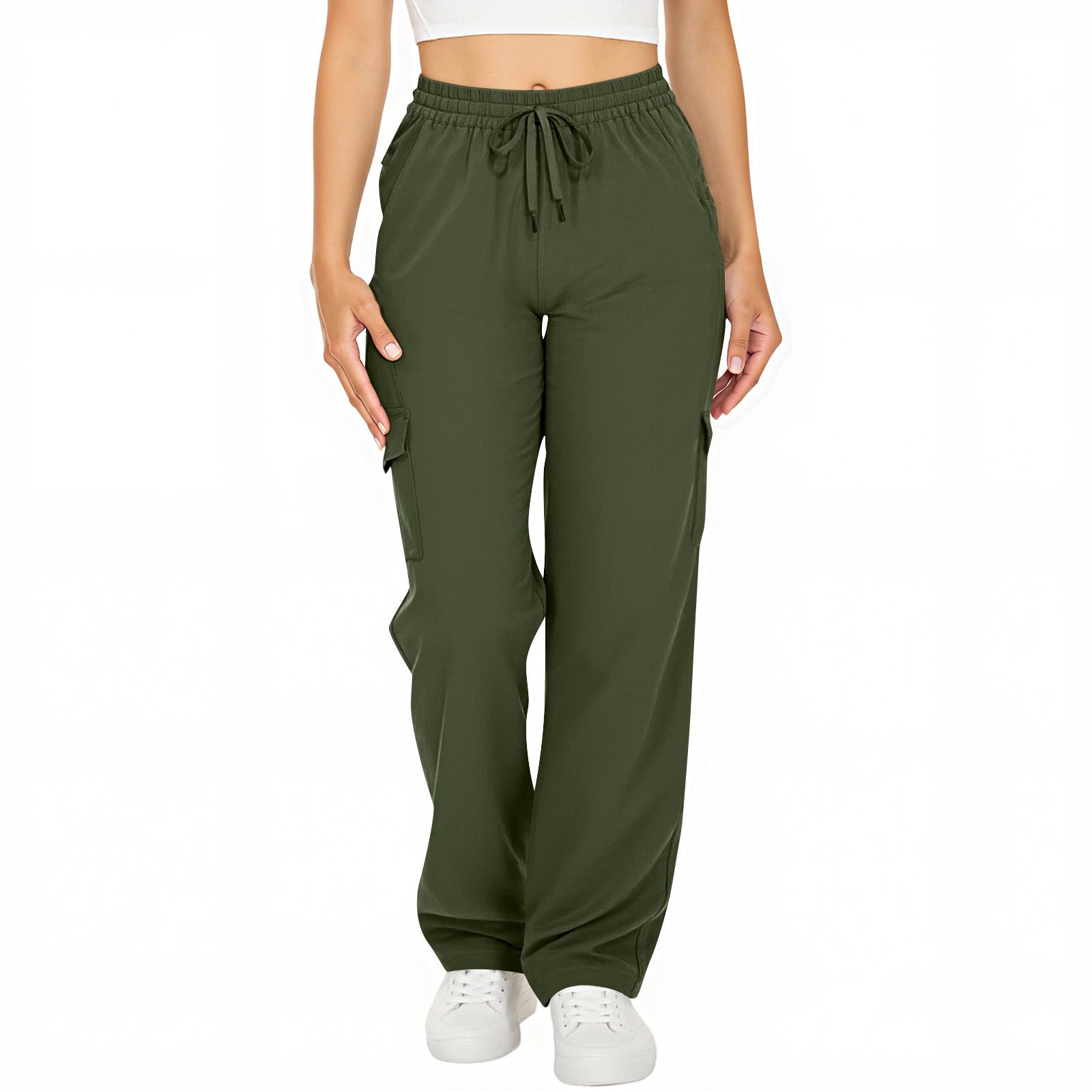 Women's Leisure Cargo Loose With Pockets Casual Pants