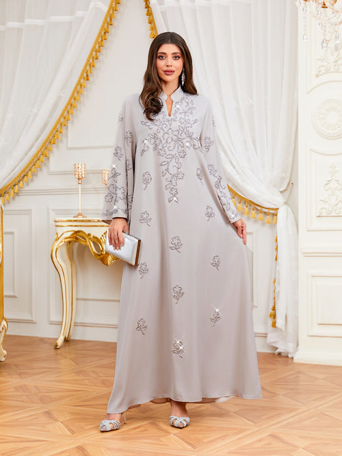 Attractive Durable Women's Robe Rhinestone Dress Clothing