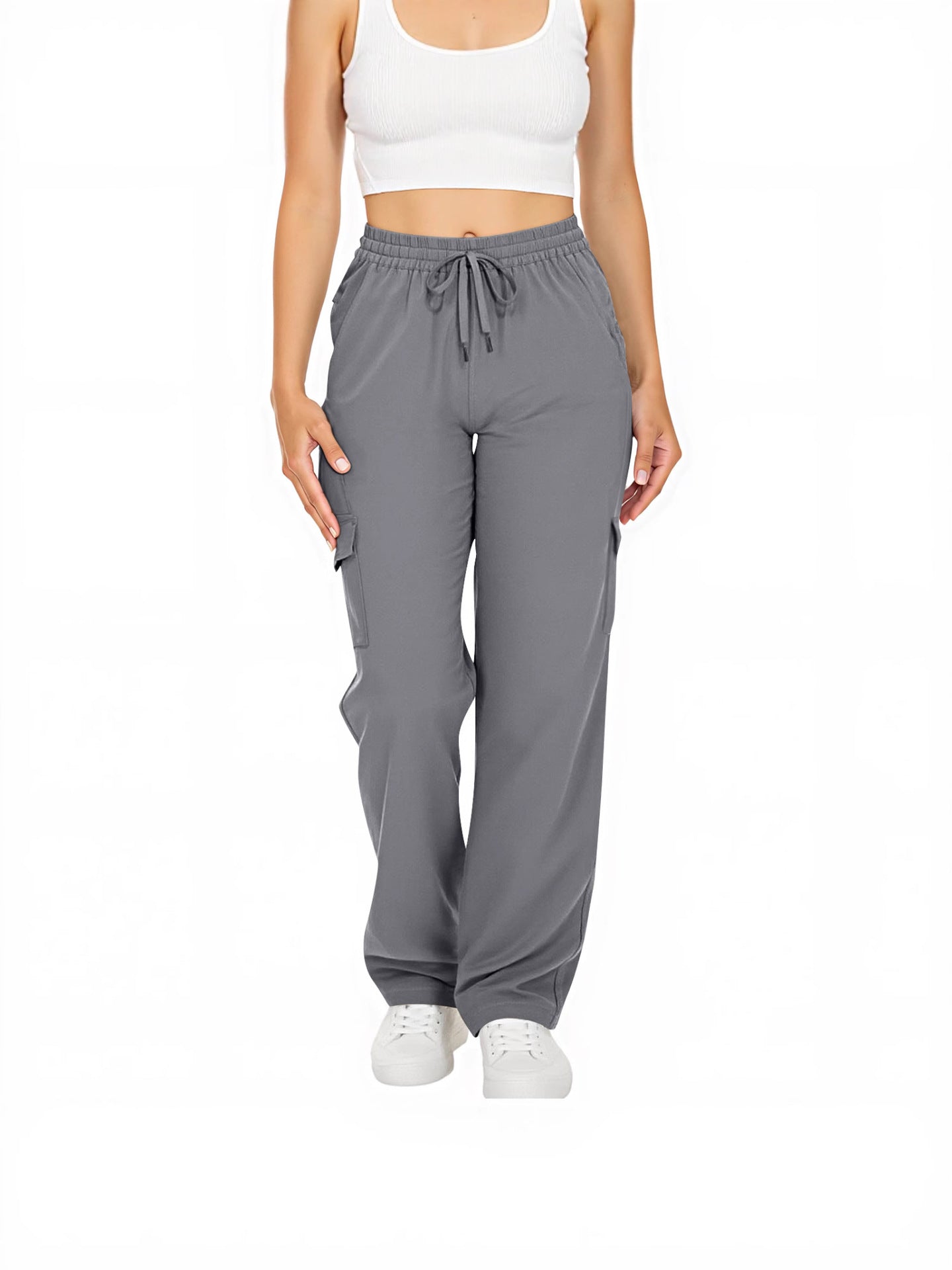 Women's Leisure Cargo Loose With Pockets Casual Pants