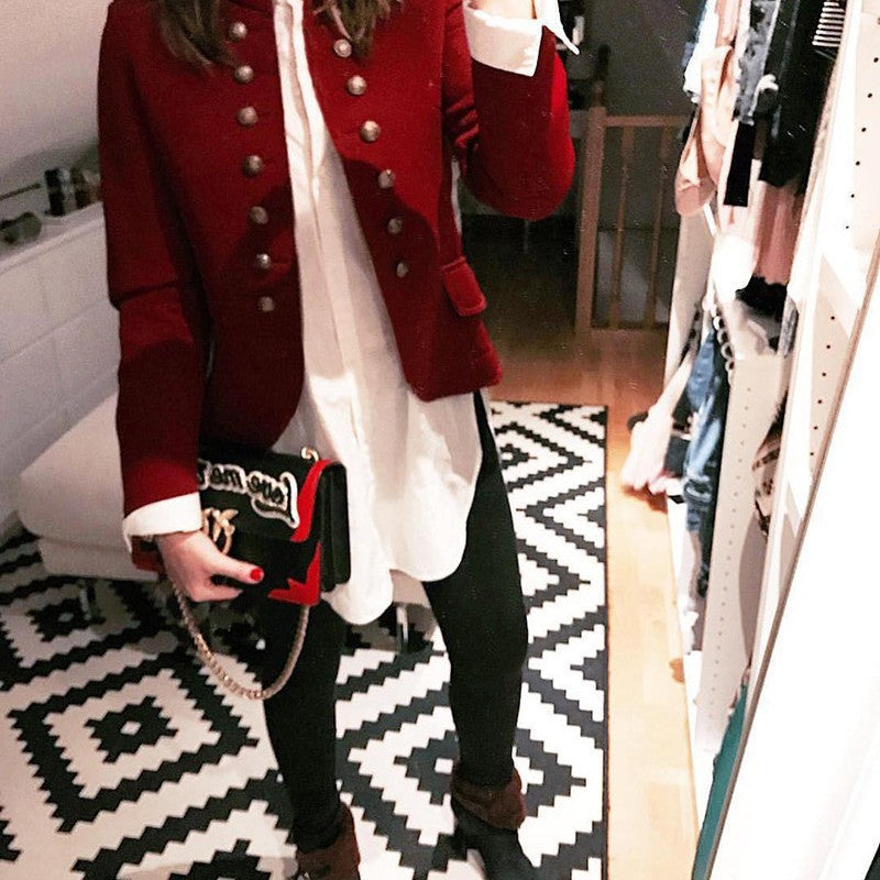 Trendy Attractive Popular Color Fashion Button Women's T-shirt