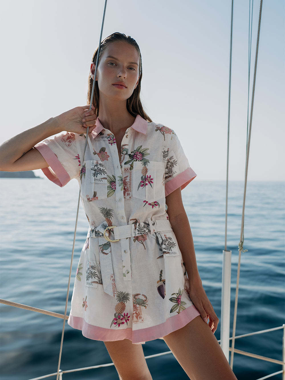 Attractive Casual Beautiful Elegant Linen Shirt Women's Jumpsuit/clothing