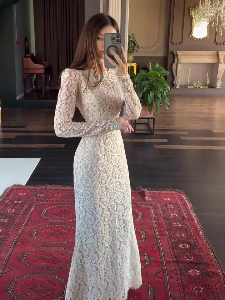 Autumn Elegant Soft Temperament Long Sleeve Dress