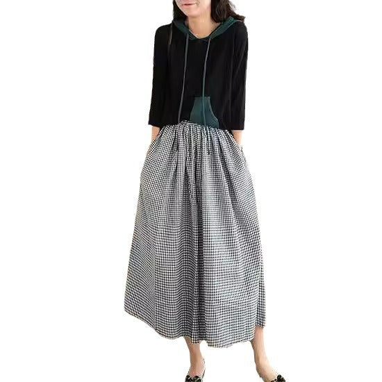 Autumn Cotton Linen Lattice Loose Elegant Casual Pants